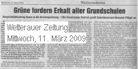 Wetterauer Zeitung 11.03.2009