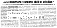 Wetterauer Zeitung 03.12.2009