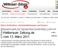 Wetterauer Zeitung.de 13.03.2011